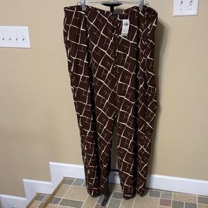Abercrombie & Fitch Brown Geometric Joggers